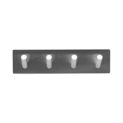 Gambar Stora Gantungan Dinding Permanen Stainless Steel 4 Kait - Silver