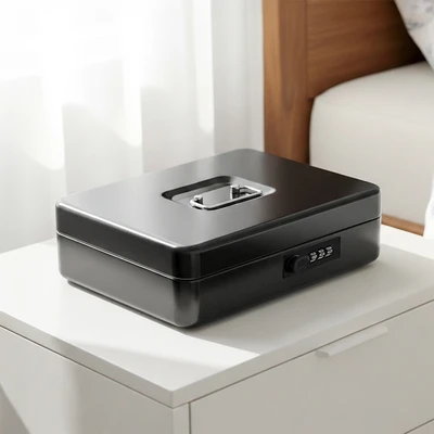 Gambar Odi Cash Box Dengan Tempat Koin 30x24x9 cm - Hitam