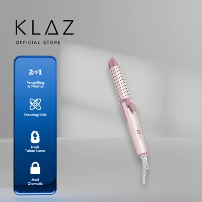 Gambar Klaz Thea Hair Curler & Straightener 2-in-1 56 Watt - Pink