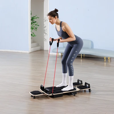 Gambar Alph Pilates Reformer Dengan Resistance Band - Hitam