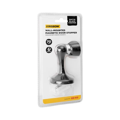 Gambar Krisbow Penahan Pintu Dinding Magnetik - Hitam
