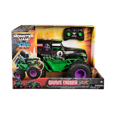 Gambar Monster Jam Smash Bash Grave Digger Remote Control 1:15 - Mix