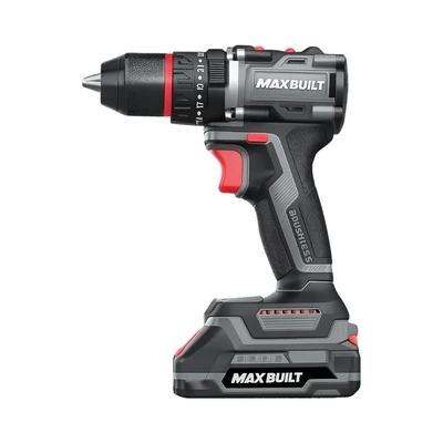 Gambar Maxbuilt Bor Impact Cordless Brushless 13 mm 21V - Abu-abu