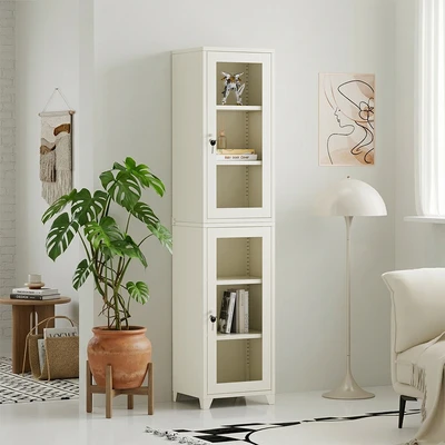 Gambar Stora Nara Kabinet Besi 3 Tingkat 40x35x91 cm - Putih