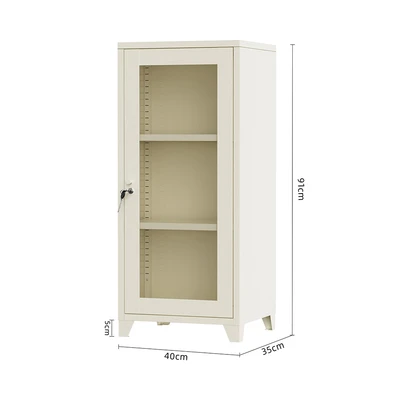Gambar Stora Nara Kabinet Besi 3 Tingkat 40x35x91 cm - Putih