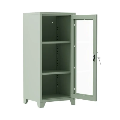 Gambar Stora Nara Kabinet Besi 3 Tingkat 40x35x91 cm - Hijau