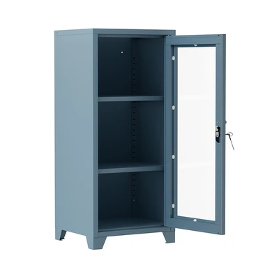 Gambar Stora Nara Kabinet Besi 3 Tingkat 40x35x91 cm - Biru