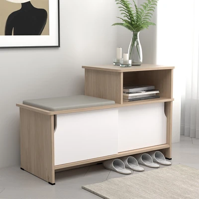 Gambar Informa Paul Kabinet Sepatu Oak - Cokelat/Putih