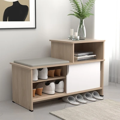 Gambar Informa Paul Kabinet Sepatu Oak - Cokelat/Putih