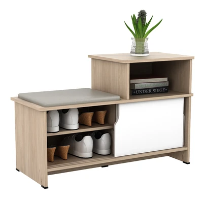 Gambar Informa Paul Kabinet Sepatu Oak - Cokelat/Putih