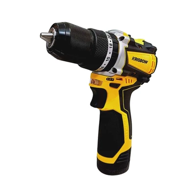 Gambar Krisbow Bor Impact Cordless 13 mm 12V IRCIDB122 - Kuning