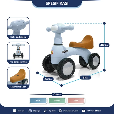 Gambar Shp Toys Atlas Ride On Bike - Biru