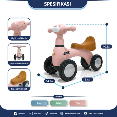 Gambar Shp Toys Atlas Ride On Bike - Pink