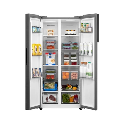 Gambar Toshiba Kulkas 4 Pintu Side By Side 460 Liter GR-RS600WI-PMF - Abu-Abu