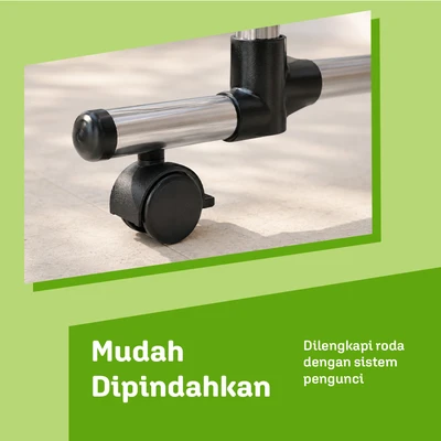 Gambar Stora Jemuran Handuk Stainless Steel 79x35x84 cm - Hitam
