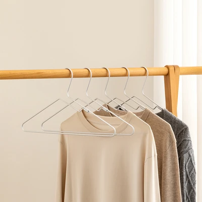 Gambar Stora Hanger Baju Basic Aluminium Curve 41 cm Set 5 pcs - Silver