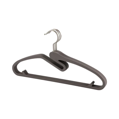 Gambar Stora Hanger Baju Basic Plastik Curve 42 cm Set 5 pcs - Abu-Abu