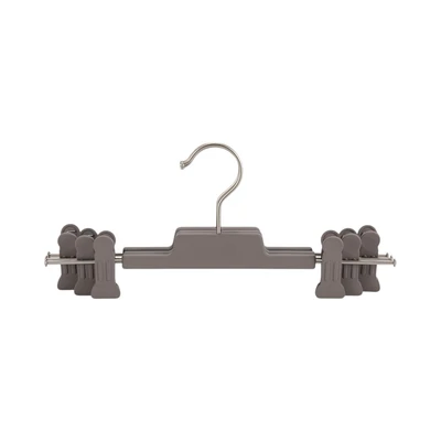 Gambar Stora Hanger Celana Klip Plastik 29 cm Set 3 pcs - Abu-Abu