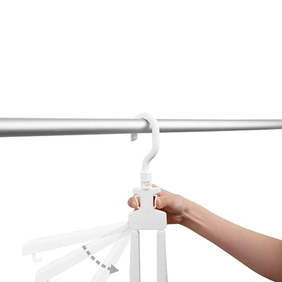 Gambar Stora Hanger Baju Portabel Plastik 38 cm Set 2 pcs - Putih