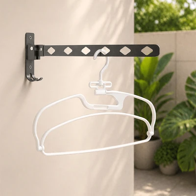 Gambar Stora Hanger Baju Plastik 3D 42 cm Set 2 pcs - Putih