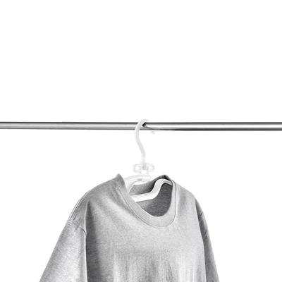 Gambar Stora Hanger Baju Plastik 3D 42 cm Set 2 pcs - Putih