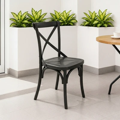 Gambar Soleil Kursi Crossback Resin - Hitam