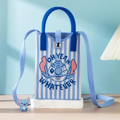 Gambar Disney Tas Selempang Anak Stitch - Biru/Putih