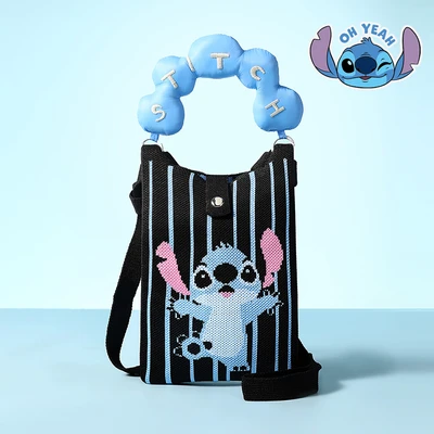 Gambar Disney Tas Selempang Anak Stitch - Hitam/Biru