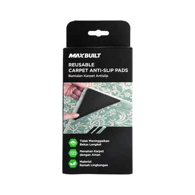 Gambar Maxbuilt Bantalan Karpet Anti-Slip 11x11x15 cm Set 4 pcs - Hitam