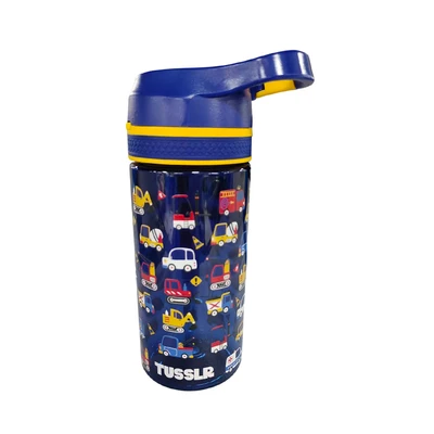 Gambar Tusslr Botol Minum Tumbler Anak Plastik Vehicle 500 ml - Biru