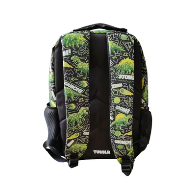Gambar Tusslr Tas Ransel Anak Dinosaur - Hitam/Hijau