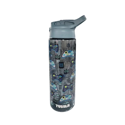 Gambar Tusslr Botol Minum Tumbler Anak Plastik Game Time 700 ml - Abu-Abu