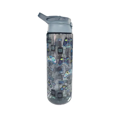 Gambar Tusslr Botol Minum Tumbler Anak Plastik Game Time 700 ml - Abu-Abu