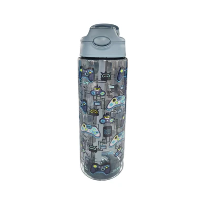 Gambar Tusslr Botol Minum Tumbler Anak Plastik Game Time 700 ml - Abu-Abu