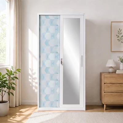 Gambar Informa Lucy Lemari Pakaian Sliding 2 Pintu - Biru