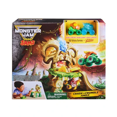 Gambar Monster Jam Mini Jams Playset Crash N Crumble Jungle - Mix