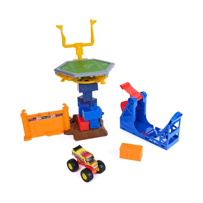 Gambar Monster Jam Smash Bash Playset Classroom Crusher Crash Course - Mix