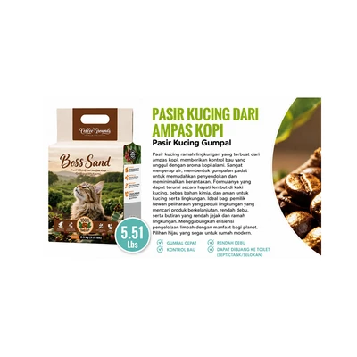 Gambar Boss Sand Pasir Kucing Coffee Ground 2.5 kg