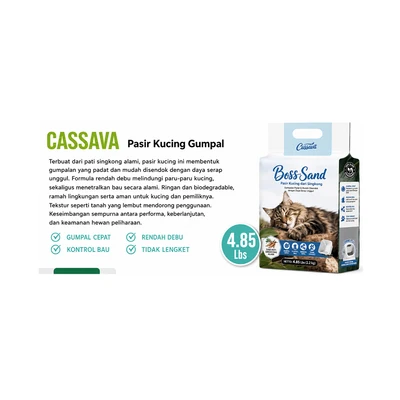 Gambar Boss Sand Pasir Kucing Cassava 2.2 kg