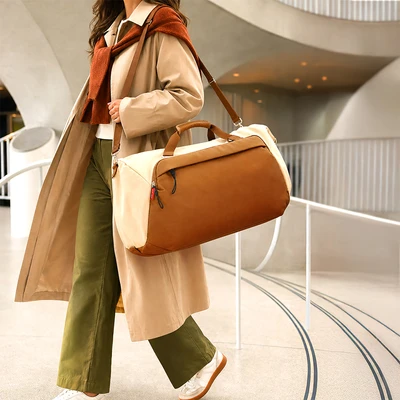 Gambar Azko Terra Essentials Tas Duffle Large - Krem/Cokelat