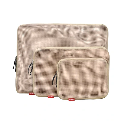 Gambar Azko Terra Tas Organizer Cube Set 3 Pcs - Krem Beige