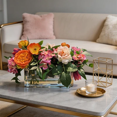 Gambar Forhom Bunga Artifisial Serene Living Centerpiece Dengan Pot 45x15x20 cm - Mix