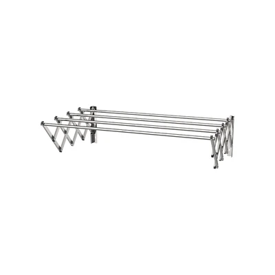 Gambar Stora Jemuran Pakaian Dinding Rectractable Stainless Steel 120 cm - Silver