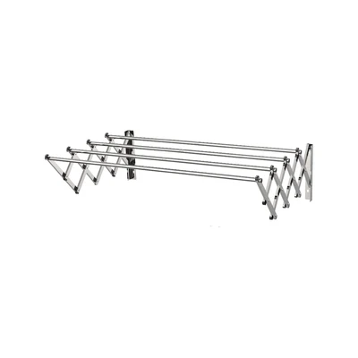 Gambar Stora Jemuran Pakaian Dinding Rectractable Stainless Steel 120 cm - Silver