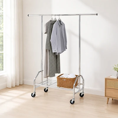 Gambar Stora Gantungan Pakaian Single Extendable Heavy Duty - Silver