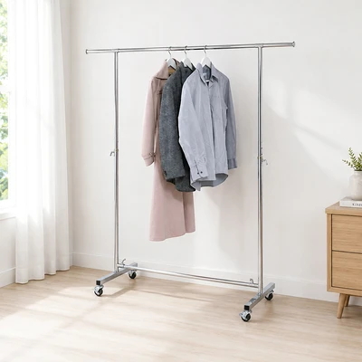 Gambar Stora Gantungan Pakaian Single Heavy Duty Adjustable - Silver