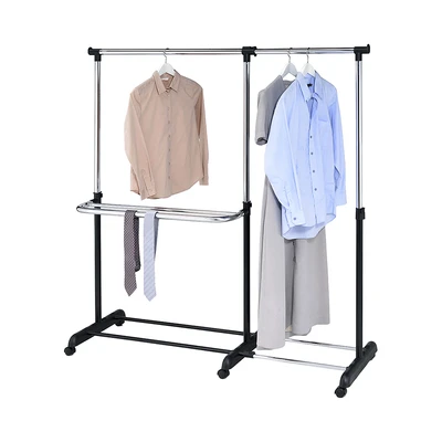 Gambar Stora Gantungan Pakaian Extendable - Hitam/Chrome