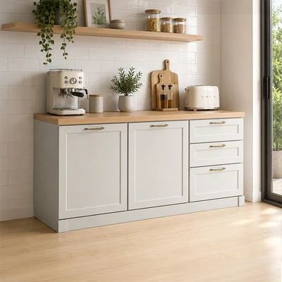 Gambar Informa Prosmont Kabinet Bawah Dapur 180x60x85.7 cm - Cokelat Taupe Oak