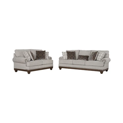 Gambar Ashley Harlenson II Sofa Fabric 3 Seater - Krem