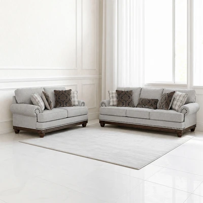 Gambar Ashley Harlenson II Set Sofa Fabric 2 & 3 Seater - Krem